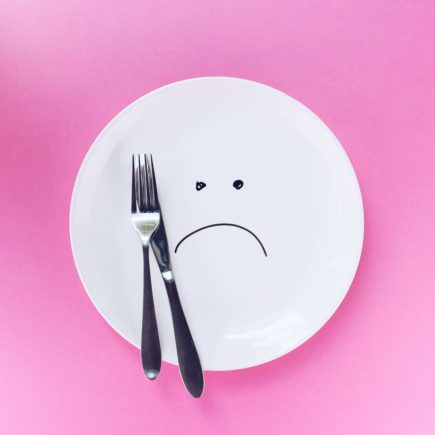 Empty plate with a frown.