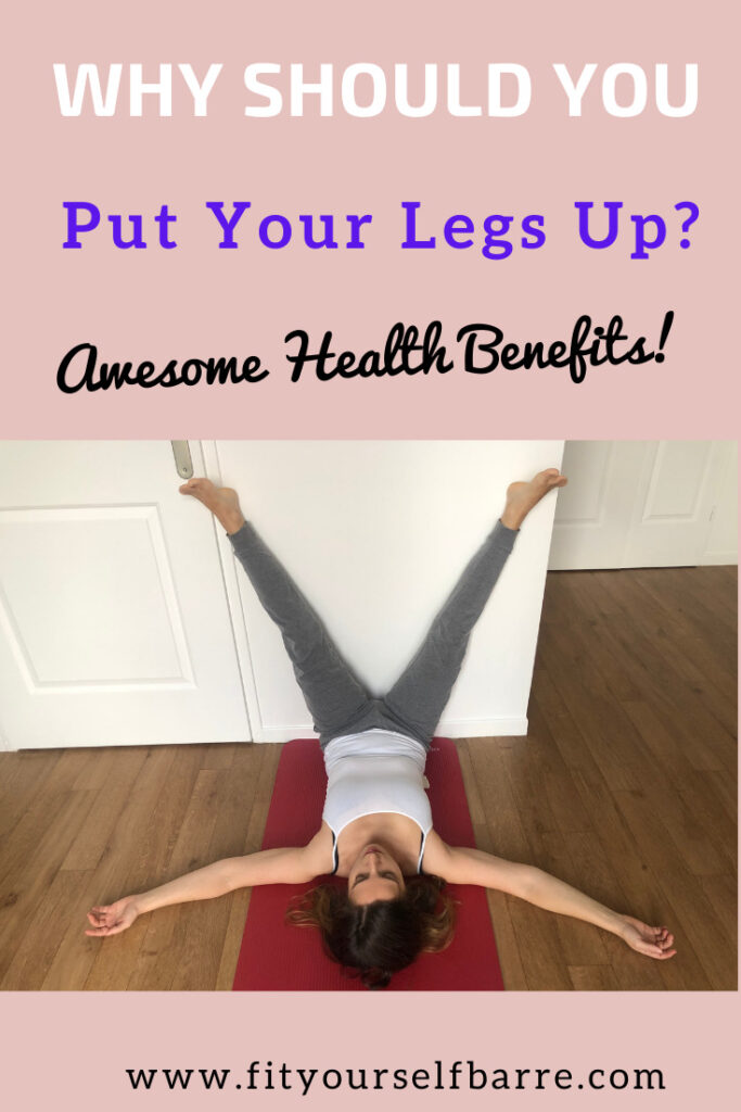 woman doing the legs up the wall stretch