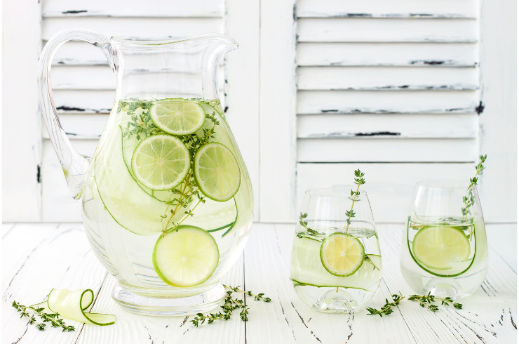 Immune system-cucumber infused hydrating water