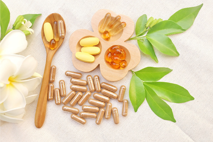 Immune system-herbal supplements and vitamins