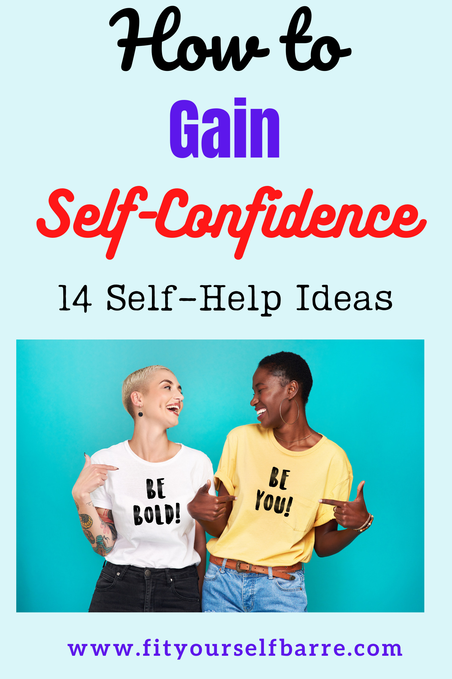 Gaining-self-confidence-2-beautiful-confident-women-showing-their-bold-tshirts-statements