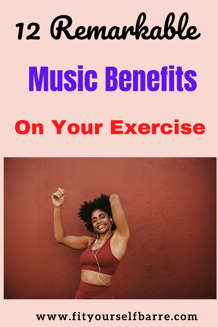 Music benefits-Relaxed young woman listening to music after her workout