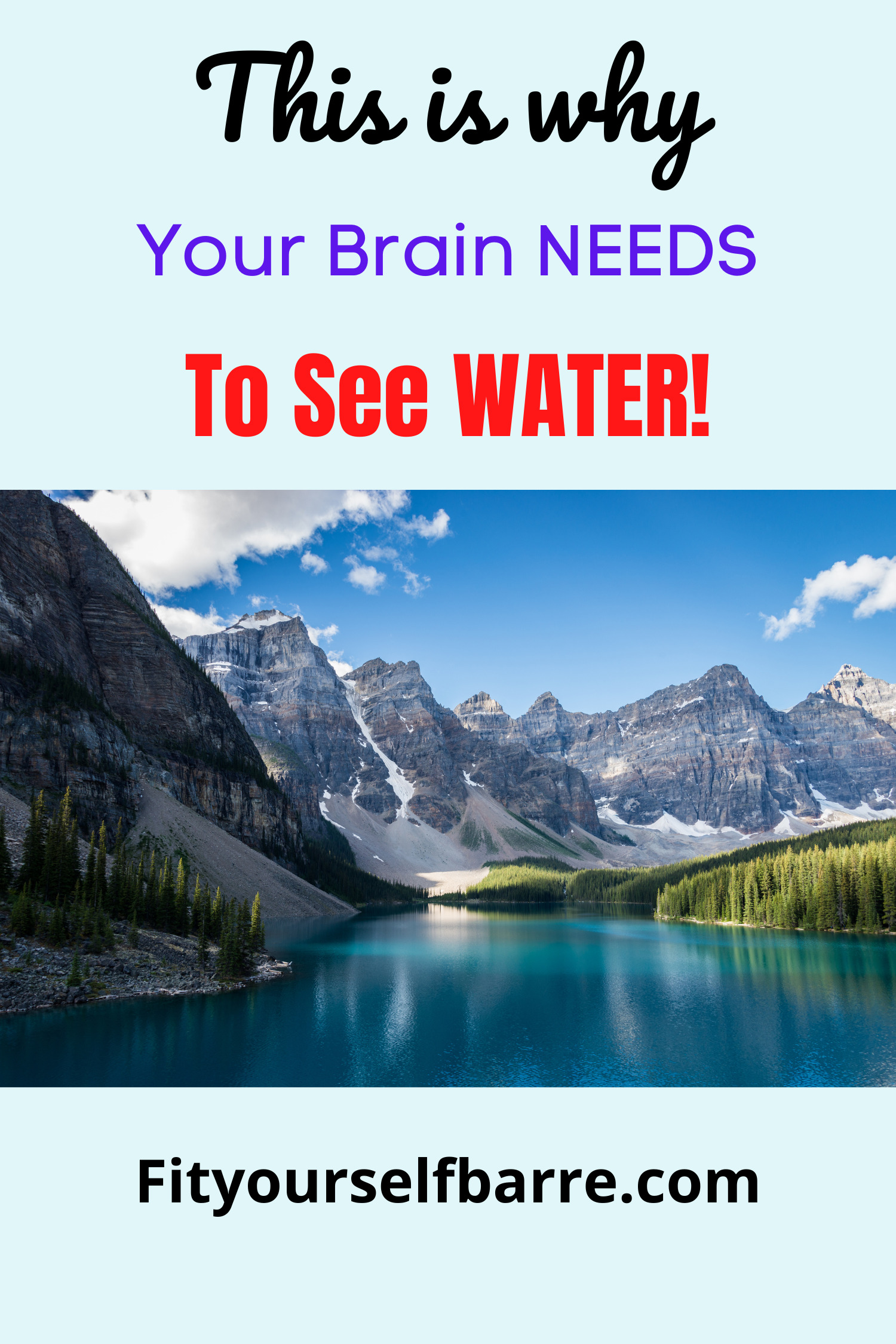 mental benefits of seeing water-scenic view of Moraine Lake in Canada