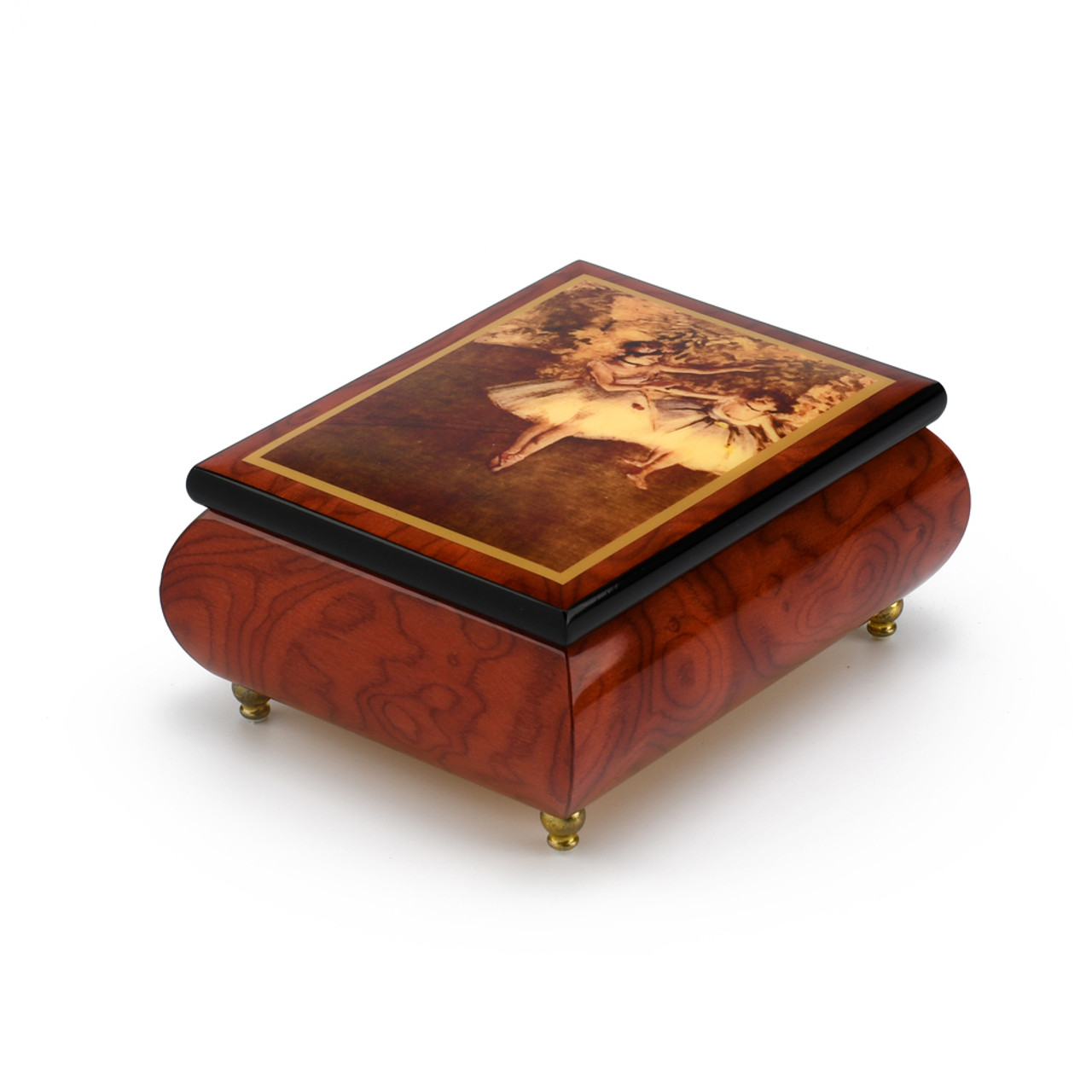 ballet lover gift-music box with dancers on stage by degas